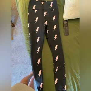 Spiritual Gangster Pink Lightening Boldt leggings